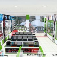 Thiết kế thi công cửa hàng máy tính điện thoại Thuận Phát - Sóc Sơn